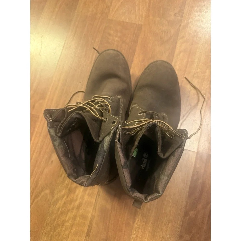 Timberland 6834A Men's Size 11 Brown Camo Lace Up Boots Lug Sole